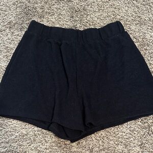 H&M High Waist Black Linen Women's Shorts s